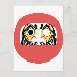 Cartão Postal Boneco Daruma Japonês