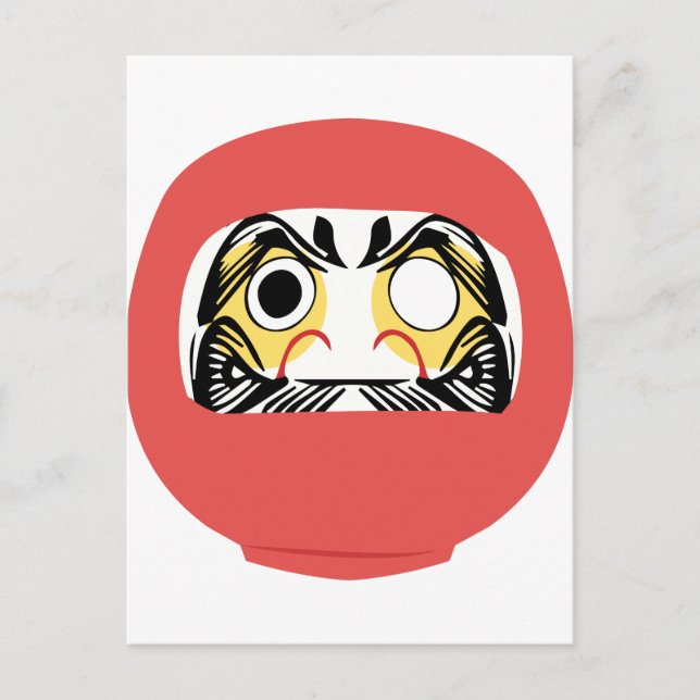 Cartão Postal Boneco Daruma Japonês (Frente)