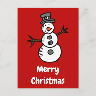 Cartão Postal Boneco de neve
