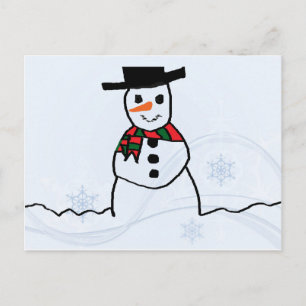 Cartão Postal Boneco de neve