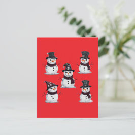 Cartão Postal Boneco de Neve Gótico