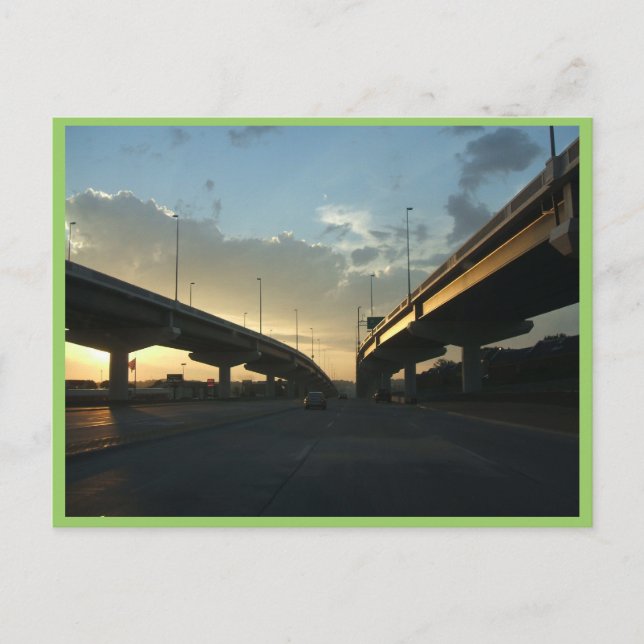 Cartão Postal Bonita Omaha Expressway Com Duas Pontes Laterais A (Frente)