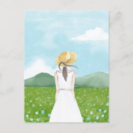 Cartão Postal Bonita primavera de paisagem natural