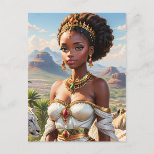 Cartão Postal Bonita princesa negra