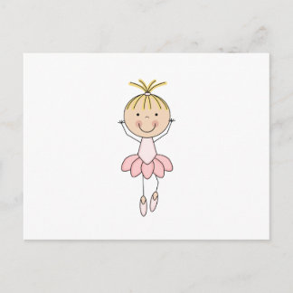 Cartão Postal Bonita, Rosa, Ballerina Dançante