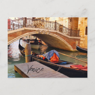 Cartão Postal Bonita Venice Itália Canal Viagem