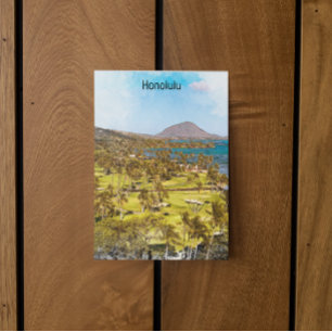 Cartão Postal Bonita Viagem de paisagem Honolulu Oahu