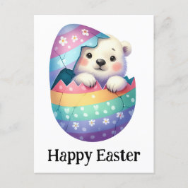 Cartão Postal Bonitinho, Páscoa Engraçado, Bebê, Urso Polar