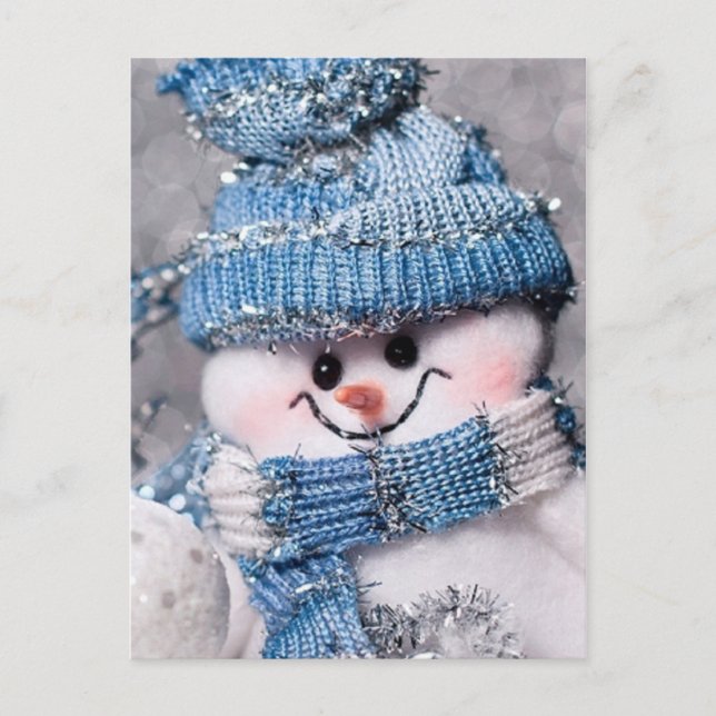 Cartão Postal bonitinho Snowman (Frente)