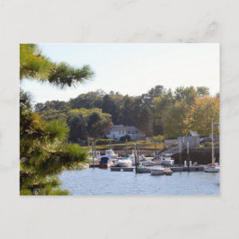 Cartão Postal Bonito Barco Azul Marina