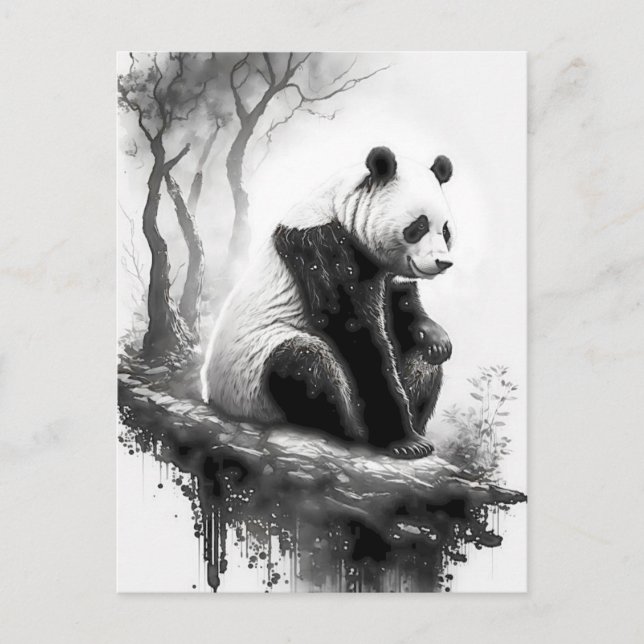 Cartão Postal Bonito, bonito, bonzinho Urso de Panda (Frente)
