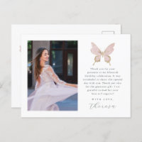Bonito Butterfly Blush Photo Quinceanera Obrigado