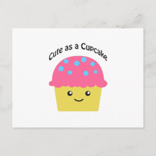 Cartão Postal Bonito como Cupcake