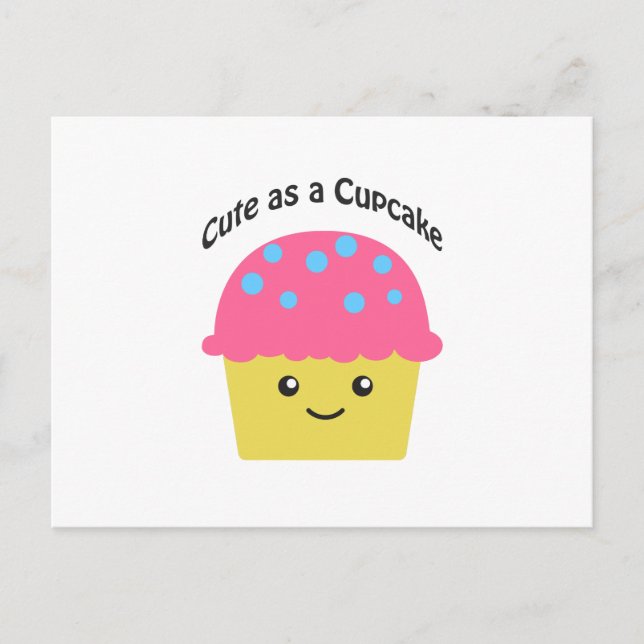Cartão Postal Bonito como Cupcake (Frente)