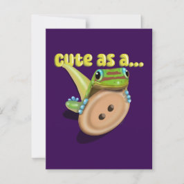 Cartão Postal Bonito como um Botão - GECKO