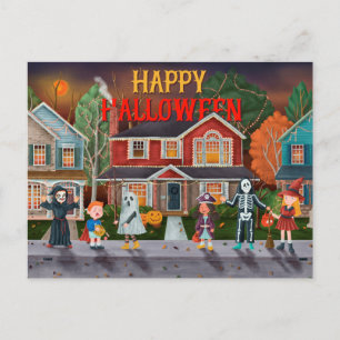 Cartão Postal Bonito Halloween