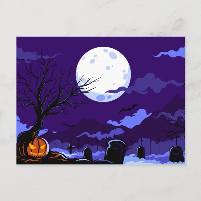 Cartão Postal Bonito Halloween (Frente)