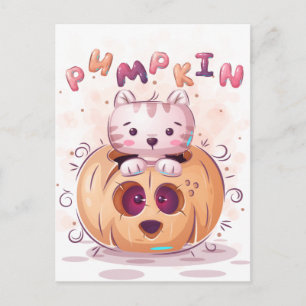 Cartão Postal Bonito Halloween