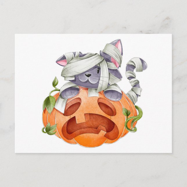 Cartão Postal Bonito Halloween (Frente)