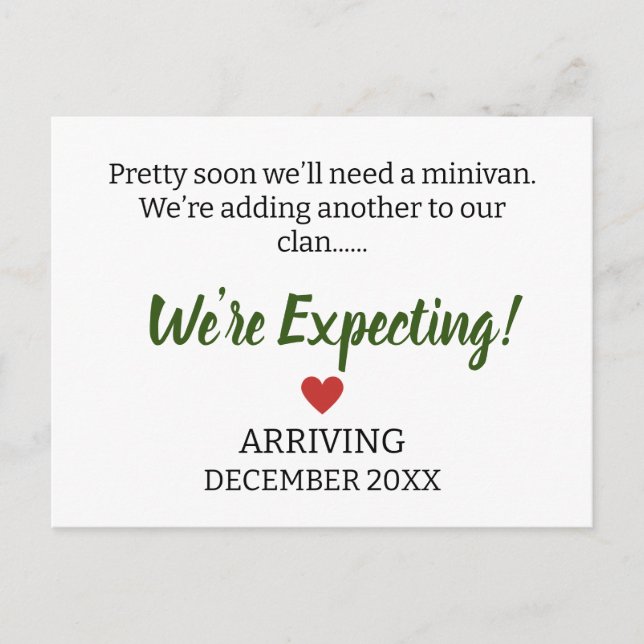 Cartão Postal Bonito logo precisaremos de um minivan. Estamos ad (Frente)