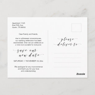 Cartão Postal Bonito, Negro, o amor é paciente, casado adiado