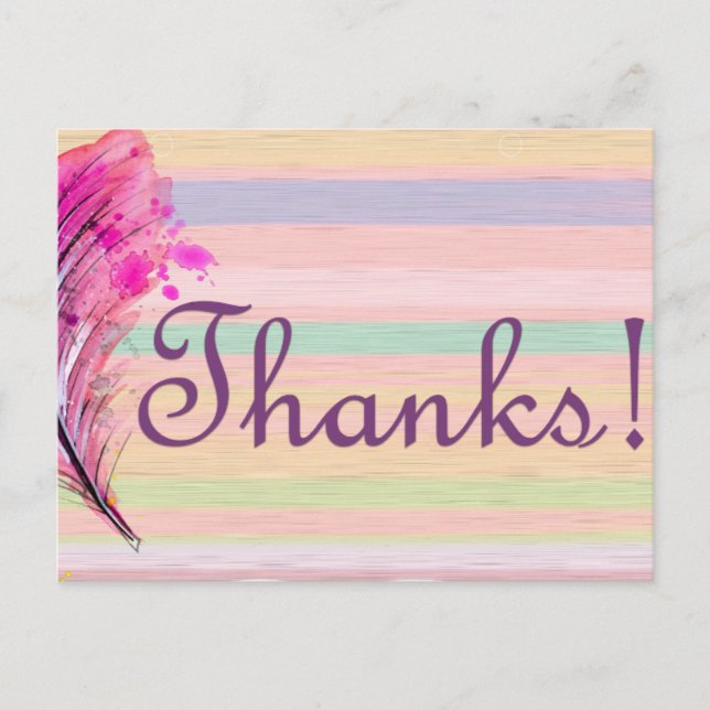 Cartão Postal Bonito Obrigado (Frente)