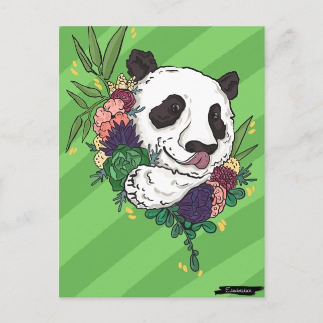 Cartão Postal Bonito Panda (Frente)