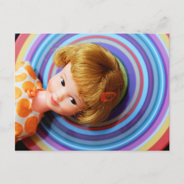Cartão Postal Bonito Penny Brite com círculos (Frente)