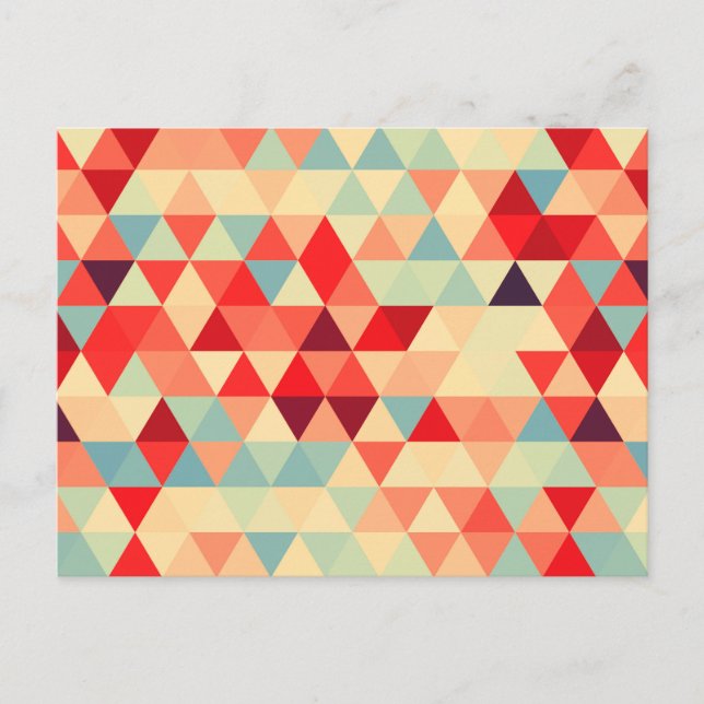 Cartão Postal Bonito Triângulo Padrão II + suas ideias (Frente)