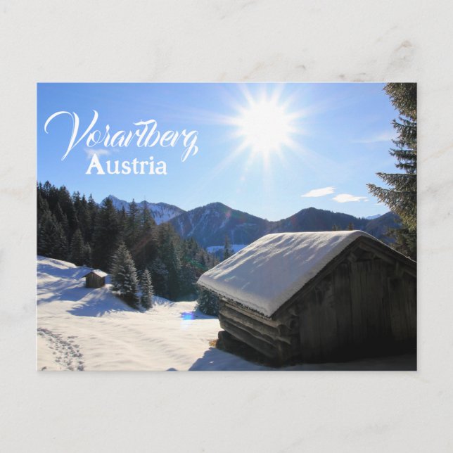 Cartão Postal Bonito Vorarlberg Áustria (Frente)