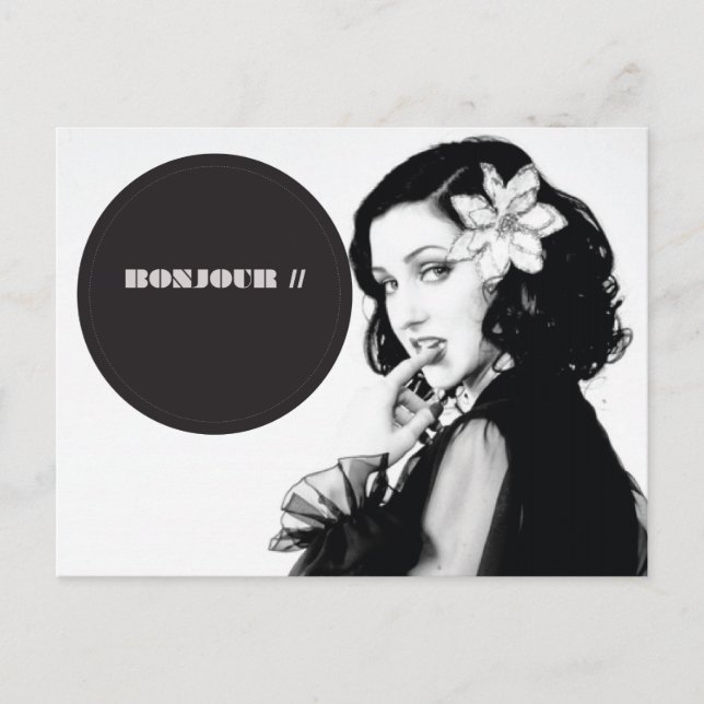 Cartão postal Bonjour (Frente)