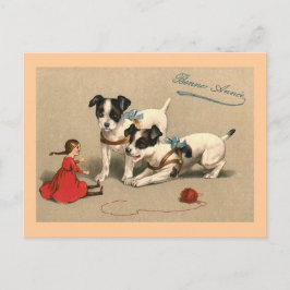 Cartão Postal Bonne Annee Francês Vintage