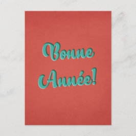Cartão Postal Bonne Année - Retro French New Year