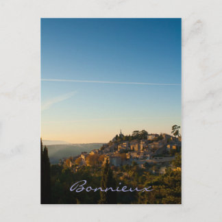 Cartão Postal Bonnieux, vila em Luberon, Provença.