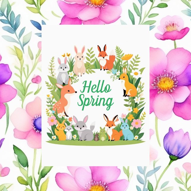 Cartão Postal Bons animais, Alô Primavera, Posto (Criador carregado)