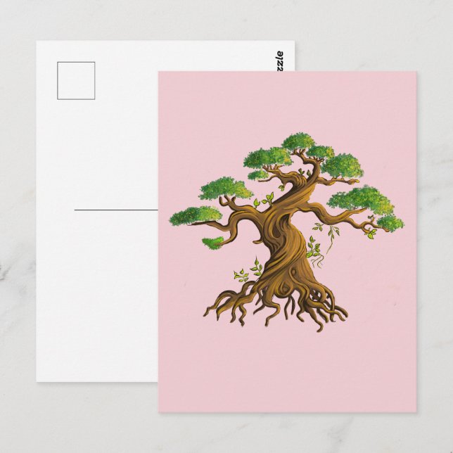 Cartão Postal Bonzaï géant en dessin couleurs (Frente/Verso)