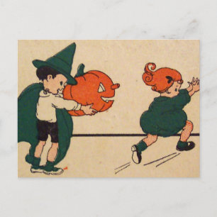 Cartão Postal Boo! (Cartão Vintage Halloween)