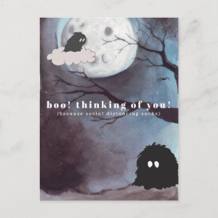 Cartão Postal Boo! Pensando em você   Cute Halloween
