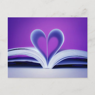 Cartão Postal Book Heart Photography