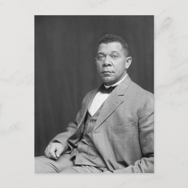 Cartão Postal Booker Taliaferro Washington: Educador Negro (Frente)