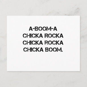 Cartão Postal BOOM CHICK A BOOM Girl Scout Grunge Campfire Song