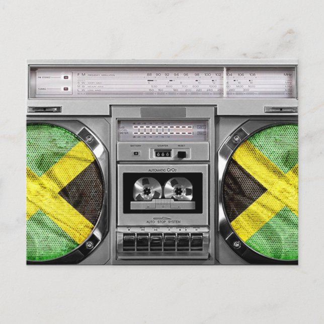 Cartão Postal Boombox da Jamaica (Frente)
