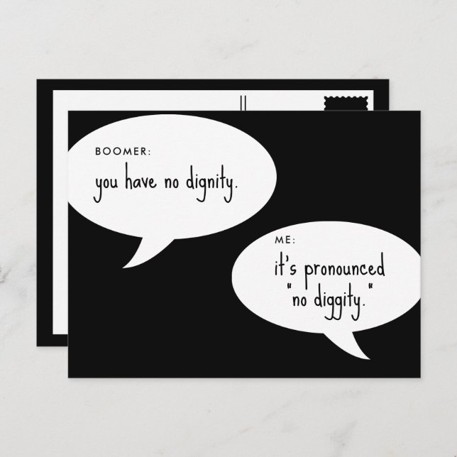 Cartão Postal boomer sem piada digna (Frente/Verso)