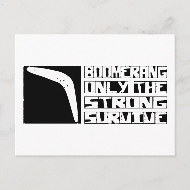 Cartão Postal Boomerang Survive (Frente)