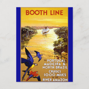 Cartão Postal Booth Line para Portugal Madeira