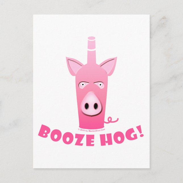 CARTÃO POSTAL BOOZE HOG (Frente)