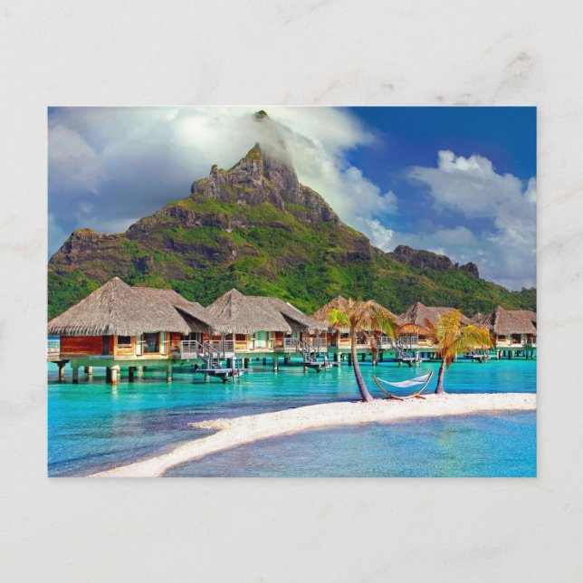 Cartão Postal ฺ Bora Bora Beach (Frente)