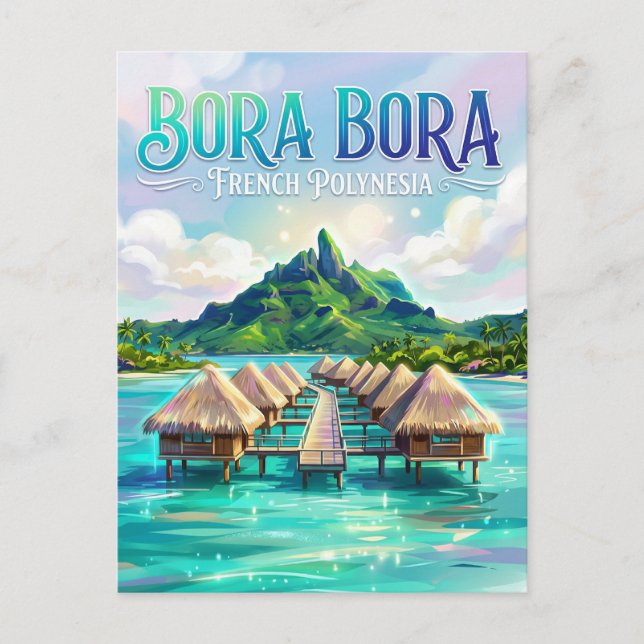 Cartão Postal Bora Bora Polinésia Francesa (Frente)