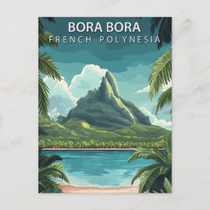 Cartão Postal Bora Bora Polinésia Francesa Viagem Vintage