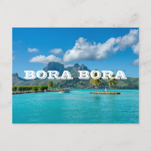 Cartão Postal Bora Bora Polynesia viagem de praia tropical
